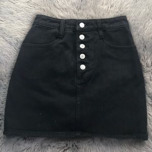 Black Button Skirt